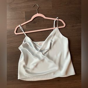 Aritzia baby blue camisole with cowlneck. Wilfred. Size M